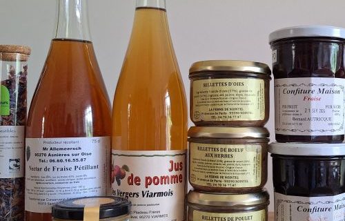 produits en vente à la boutique de la maison du parc naturel régional