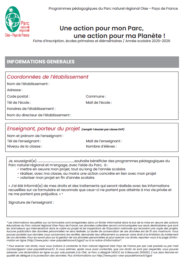 Dossier candidature programme pédagogique 2025-2026